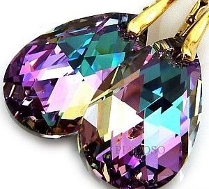 Swarovski NOWE kolczyki VITRAIL ZŁOTE SREBRO