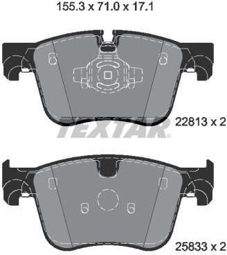 TEXTAR Zestaw klocków hamulcowych, hamulce tarczowe 2281301 2281301