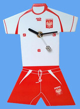 Atrix Zegar ścienny sportowy Biało-Czerwoni ATE2313B
