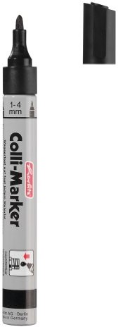 Herlitz 8665952 marker Colli 1  4 MM czarna 5 sztuka odporny na działanie wody, marker 8665952