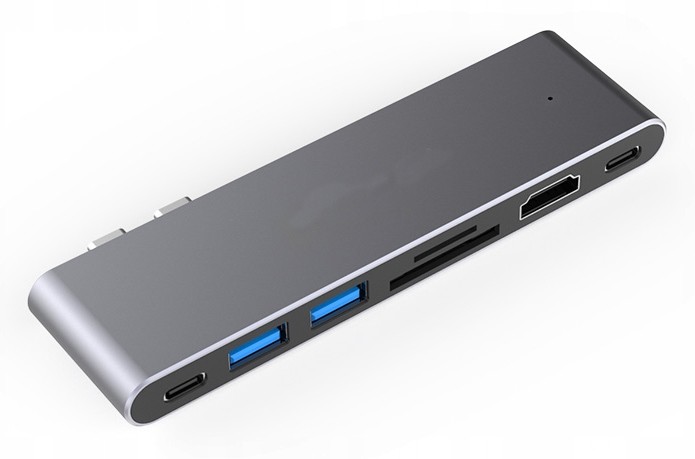 Adapter 7w1 Hub Usb-c Hdmi 4K Sd Macbook Pro / Air