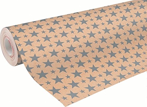 Clairefontaine 50 m X 70 cm srebrne gwiazdki siła papier do pakowania prezentów 223801C