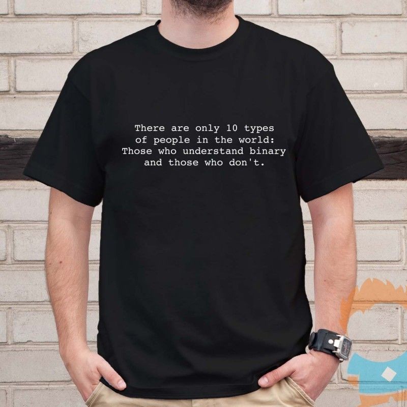 Only There are 10 types of people in the world - damska lub męska koszulka z nadrukiem