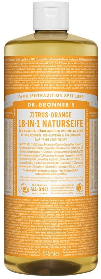 Dr Bronners Shikakai Soap Citrus-Orange 18-in-1 Natural Soap 945.0 ml