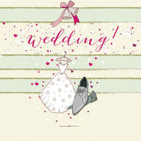 Karnet Swarovski kwadrat Ślub sukienka i buty Clear Creations