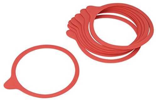 Dr. Oetker 3231 gumowe pierścienie, kauschuk naturalny, czerwony, 9,4 x 10,8 x 1 cm, 8 jednostek 3231