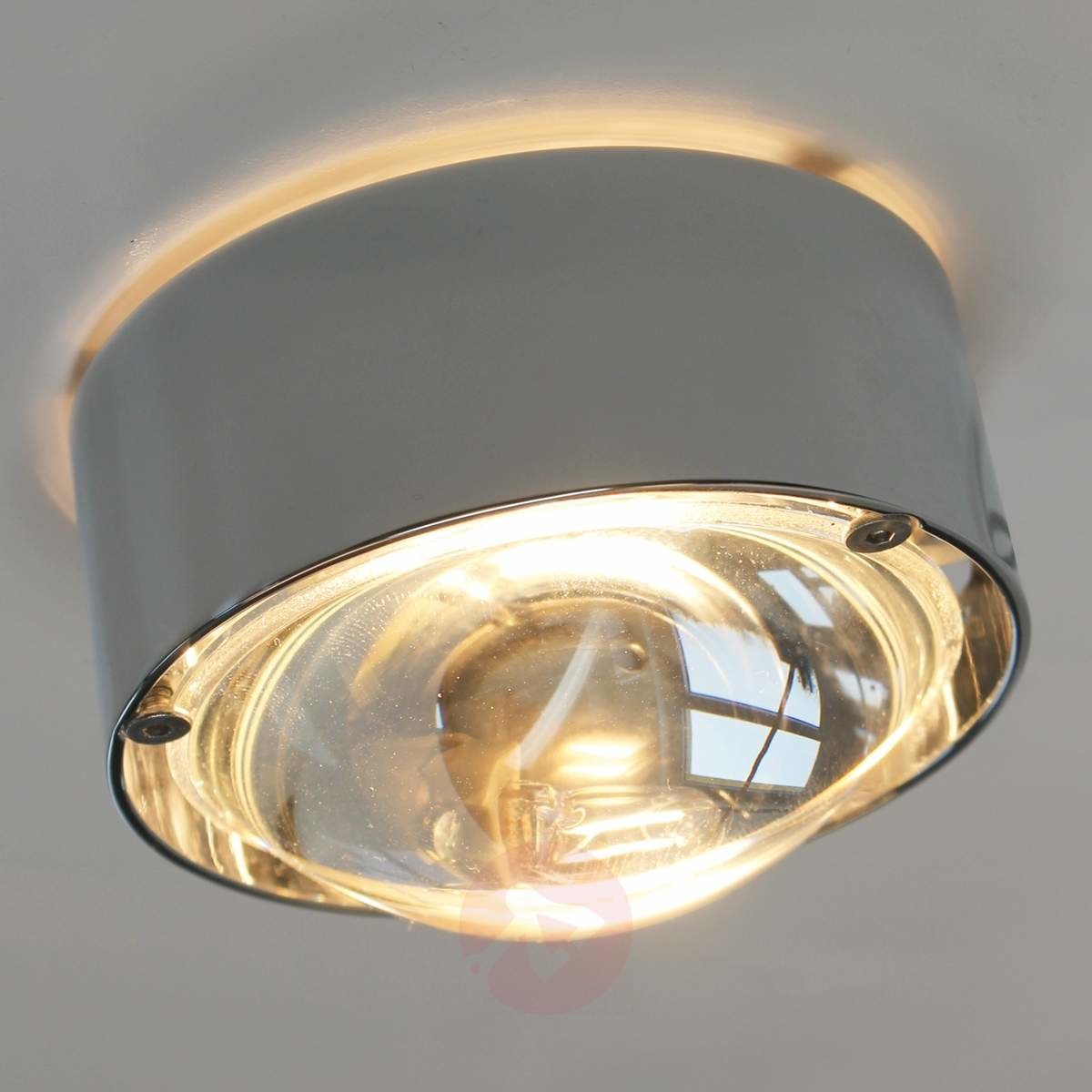 Mała lampa ścienna PUK ONE, chrom matowy