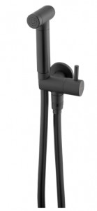 Deante ANW N51B ZESTAW BIDETTA NERO Z PRZYŁąCZEM KąTOWYM I UCHWYTEM NA SŁUCHAWKĘ