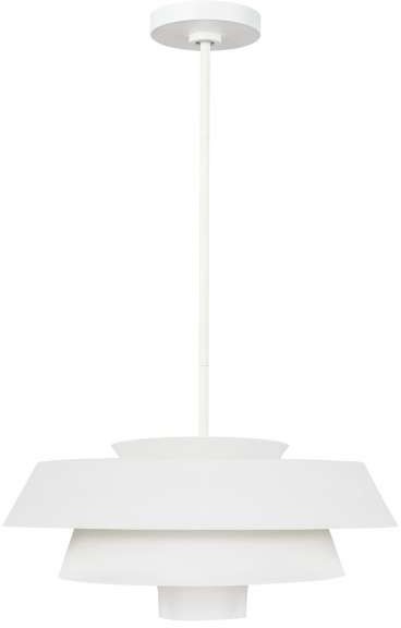 Feiss Modernistyczna LAMPA wisząca FE-BRISBIN-MW Elstead metalowa OPRAWA okrągły ZWIS designerski biały matowy FE-BRISBIN-MW