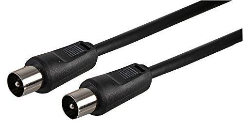 Signal Pro Pro JR9009/1M BLACK-ROHS kabel antenowy do telewizora, wtyczka koncentryczna do wtyczki koncentrycznej, 1 m, czarny JR9009/1M BLACK-ROHS