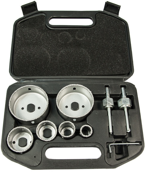 SILVER Otwornice wolframowe otwornica do glazury betonu 8 el SILVER 10332