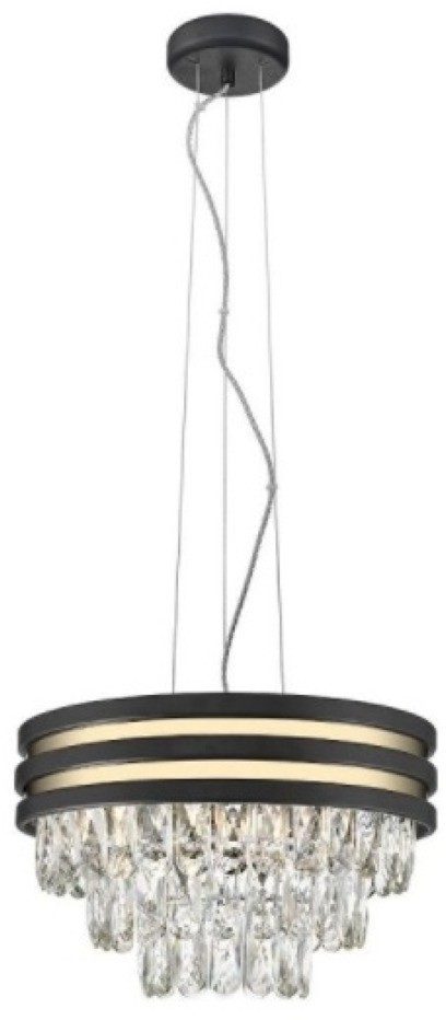 Zuma Line Lampa wisząca P0525-04A-F4V6 srebrny,złoty kryształ,metal