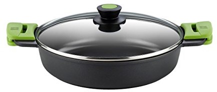 BRA Prior niski rondel z pokrywką szklaną i uchwytami silikonowe, 32 cm A400532
