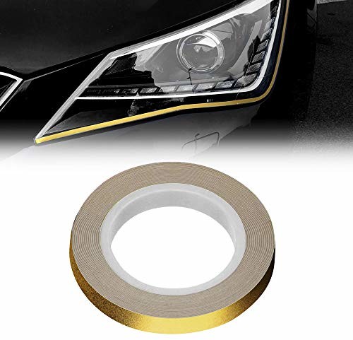 4R Quattroerre.it 4R Quattroerre.it 10803 samoprzylepna taśma dekoracyjna do reflektorów samochodowych, złota, 7 mm x 3 m 10803