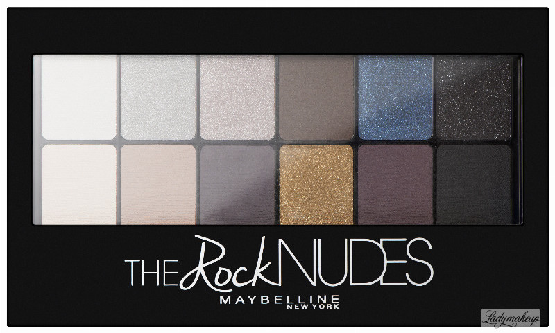 Maybelline THE ROCK NUDES EYESHADOW PALETTE - Paleta 12 cieni do powiek MAYREPCPO