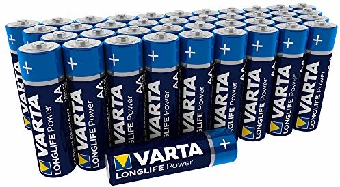 Varta Longlife Power, bateria alkaliczna, AA, Mignon, LR6, zestaw 40 sztuk, Made in Germany idealne rozwiązanie do zdalnie sterowanych zabawek, kontrolerów, latarki, wagi osobowej, urządzeń medycznyc