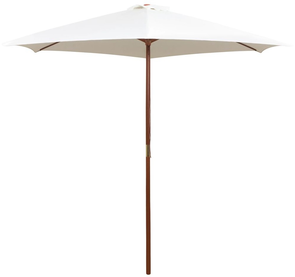 vidaXL Parasol ogrodowy, 270x270 cm, drewniany, kremowy vidaXL