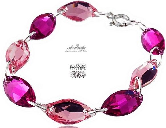 Swarovski Arande Elegancka Bransoletka FUCHSIA ROSE 4091277756