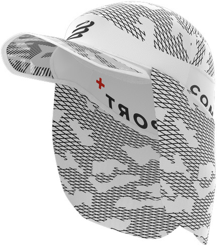 Compressport Czapka biegowa z daszkiem ICE CAP SUN SHADE biało-szara
