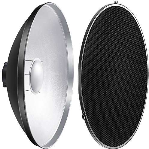Neewer reflektor reflektor Strobe lampą błyskową Beauty Dish z kratką o strukturze plastra miodu i miękkie rozmycie 55 zentimeter do Bowens Gemini standardowe, R, RX, Strobe i więcej 10092757