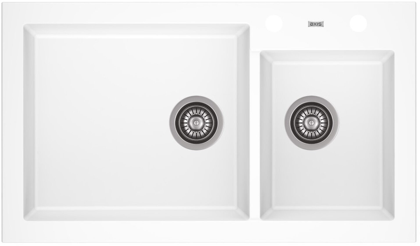 AXIS GROUP Zlew A-Point 140 2-komorowy pure white
