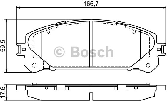 Bosch Zestaw klocków hamulcowych, hamulce tarczowe 0 986 494 686