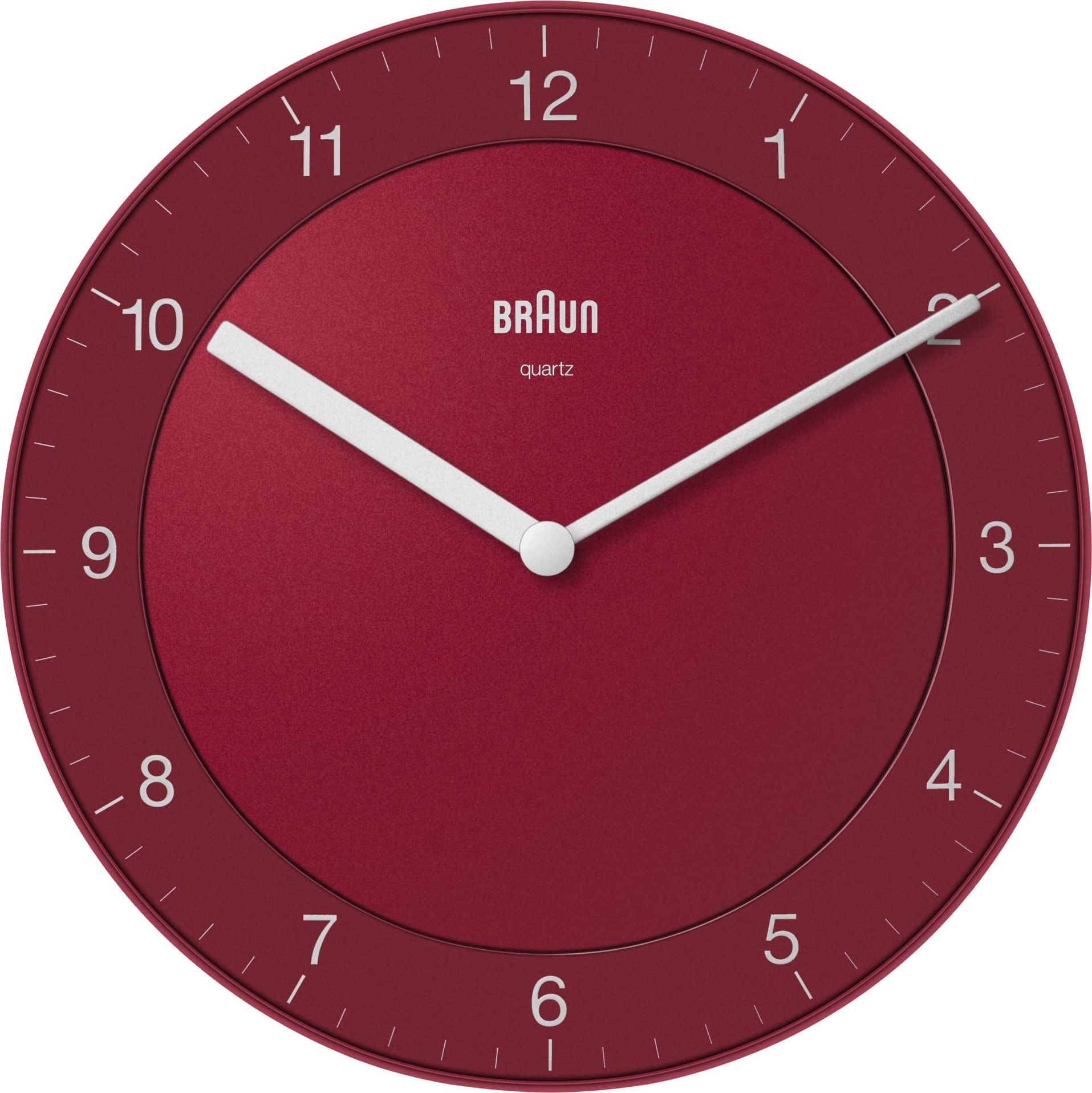 Braun BC 06 R zegar ścienny kwarcowy czerwony 67096 67096