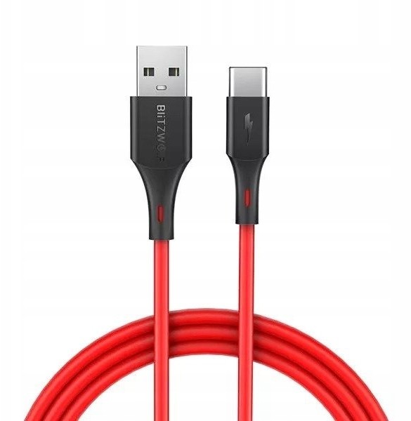 Kabel Usb-c BlitzWolf BW-TC15 3A 1,8m (czerwony)