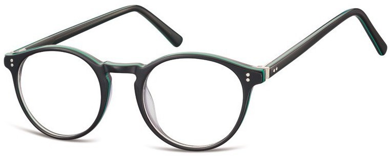 Sunoptic Okrągłe okulary oprawki zerowki korekcyjne AC43E