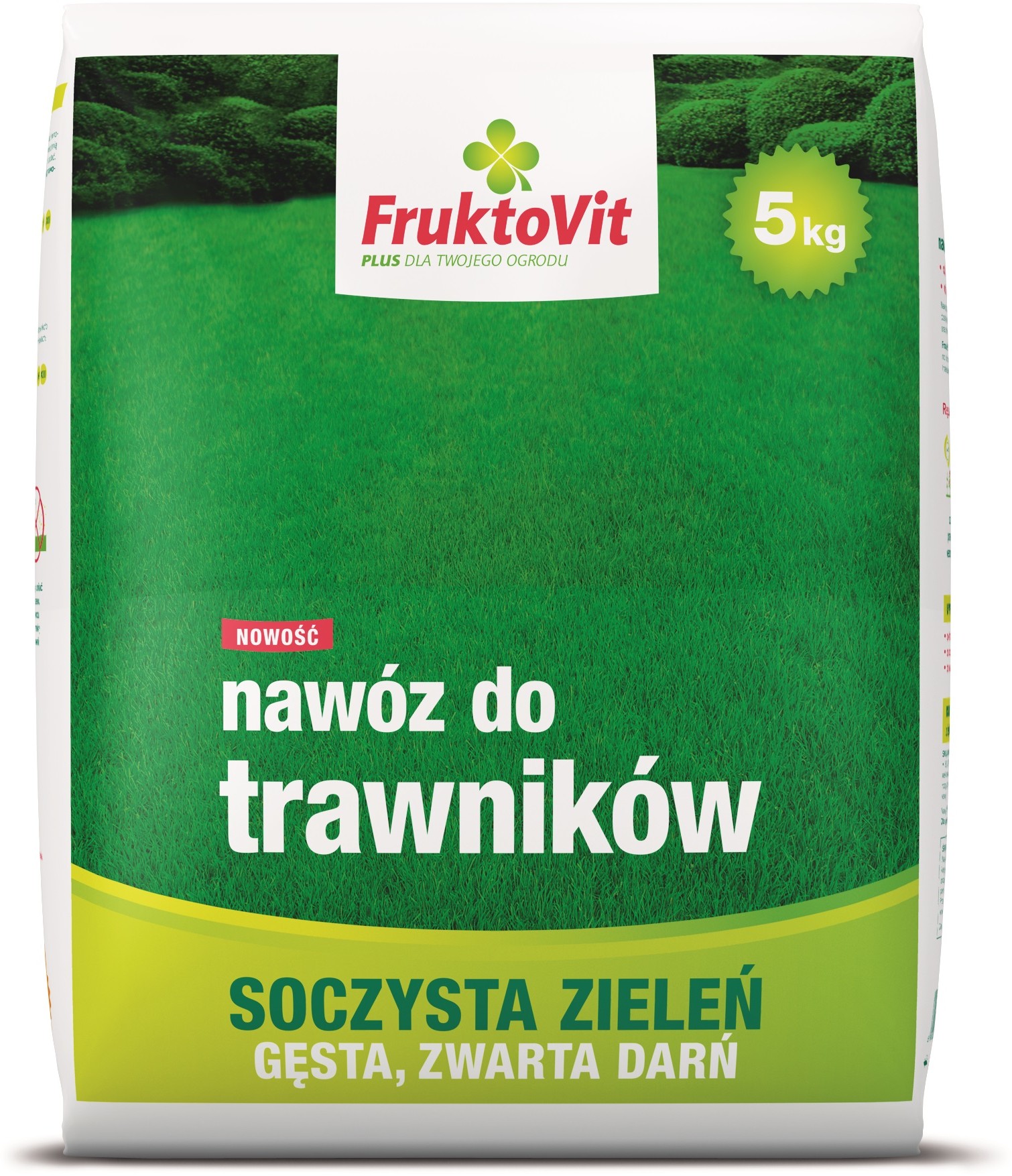 Fruktovit Plus Nawóz granulowany do trawników worek 5 kg