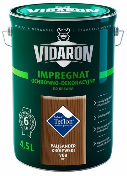 Vidaron Impregnat do drewna palisander kr$207lewski 4 5 l