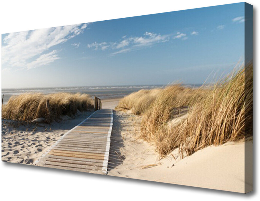 PL Tulup Obraz na Płótnie Plaża Ścieżka Krajobraz 100x50cm