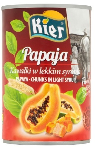 Kier Papaja Kawałki w Lekkim Syropie 250g - Kier