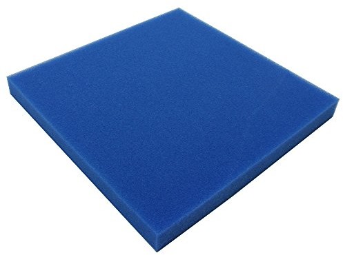 JBL pianka wielorazowa do filtrów akwariowych do wszystkich ćwiczeń wodnych, pianka filtrująca niebieska, 50 x 50 x 5 cm