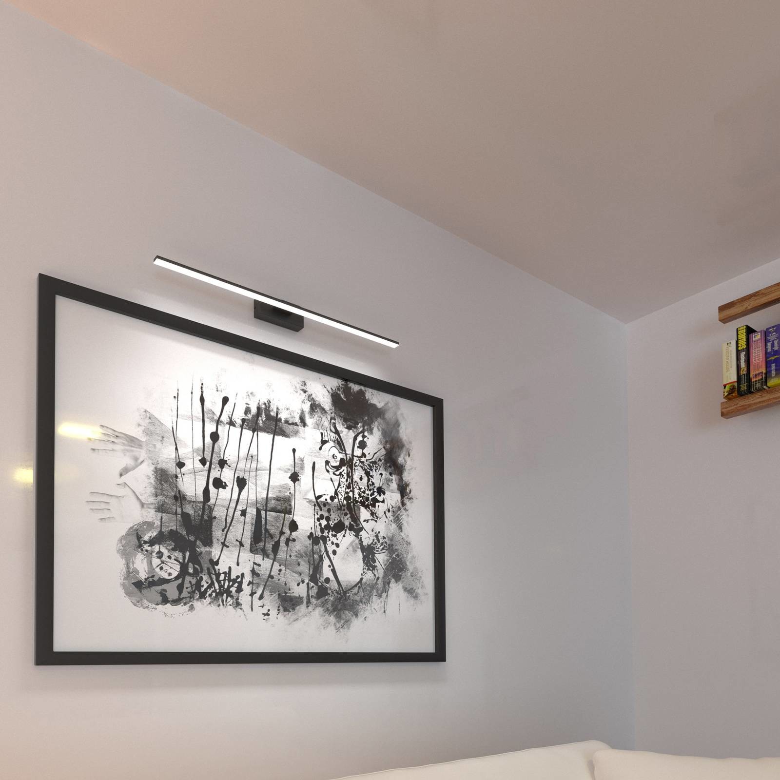 Euluna Kinkiet LED Miroir 80 cm czarny 4 000 K