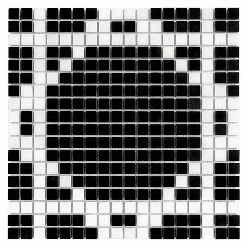 Dunin Mozaika dekoracyjna biało-czarna Pure B&W Radiant 15 30,5x30,5