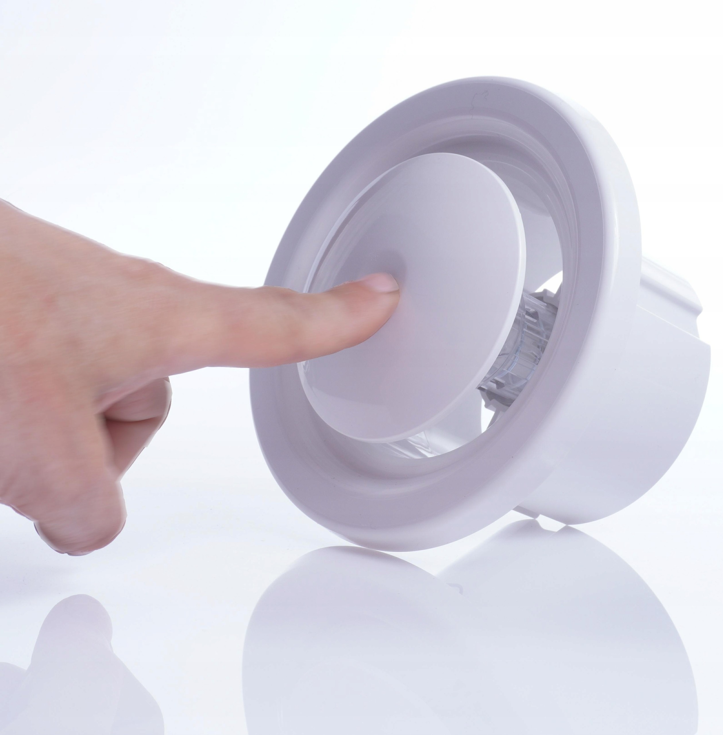 Anemostat wentylacyjne fi125 biały AVM125 wciskany