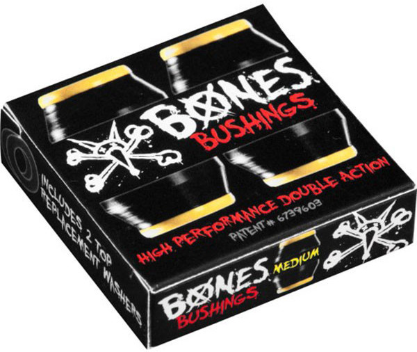 BONES bushings BONES BUSHINGS BLACK/YELLOW MEDIUM