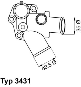 Wahler Termostat, żrodek chłodzący 3431.80D