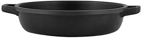 Home Gran Chef patelnia z powłoką zapobiegającą przywieraniu z 2 uchwytami, okrągły, aluminiowa, czarna, 22 cm prasa ciśnienia 6639022