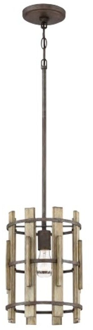 Elstead Lighting Lampa wisząca WOOD HOLLOW styl secesyjny drewno