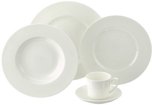 Rosenthal Fine Bone China Jade 61040-800001-18743 serwis obiadowy 30-częściowy, biały 61040-800001-18743