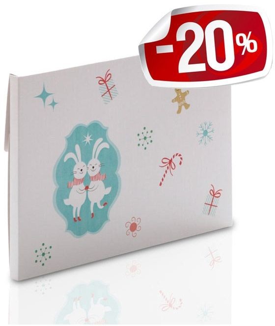Grubsza teczka świąteczna zajączki na zdjęcia 15x21