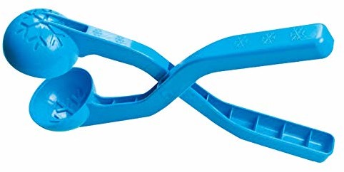 Jamara 460395 460395-Snow Play szczypce do kuli śnieżnej 38 cm (ok. 7 cm średnicy) w ciągu kilku sekund, nigdy nie zimne ręce, śnieżki są latające i nie są tak twarde jak ręcznie robione, niebieskie