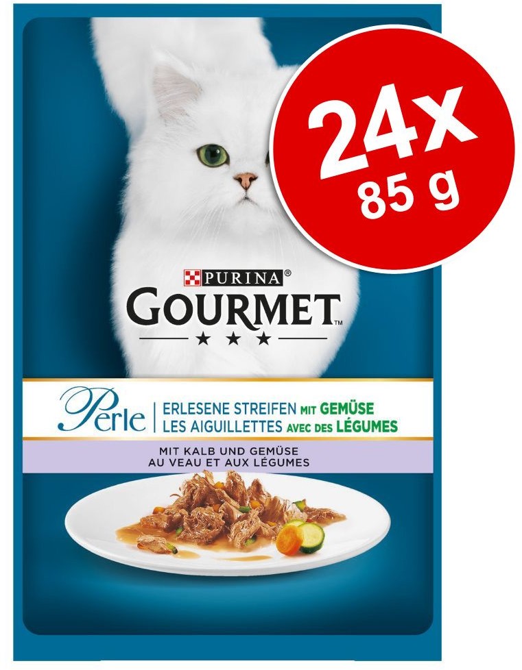 Purina Gourmet Perle 48 x 85 g + Perle Wołowina królik łosoś i kurczak 4 x 85 g gratis! Wołowina