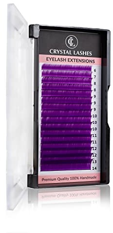 Crystal Lashes Crystal Lashes Rzęsy Extreme Volume Mix 0.07 Mix 6-14Mm C Purple