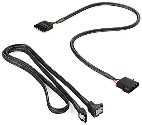 KabelDirekt Przewód 4-pin Molex bezpośrednio na 15-pin SATA Power Cable 30 cm + 7-pin SATA 3 kabel do transmisji danych 6 GBIT/s. Dzięki temu Mac Pro nigdy nie każe 90 ° gewinkelt 60 cm 827