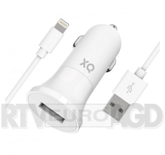Xqisit ładowarka USB 2.4A biały + kabel Lightning |
