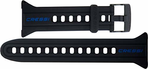 Cressi Cressi Unisex-Adult Strap For Goa Oryginalna opaska na rękę do komputera nurkowego ,Czarny/Niebieski ,ONE SIZE ,KZ820052 KZ820052