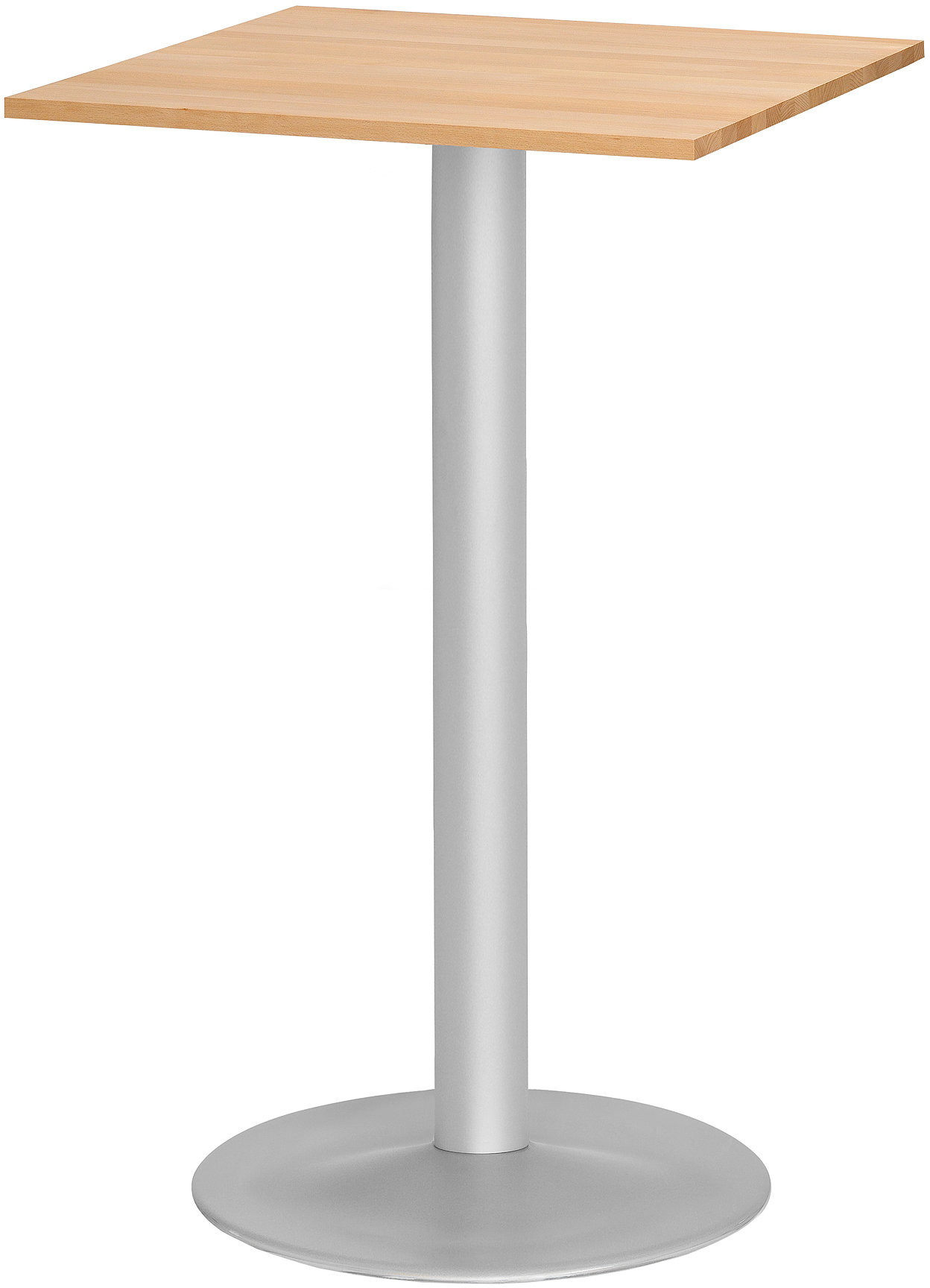 AJ Stół barowy Siri 700x700 mm lity buk stelaż szary 120648
